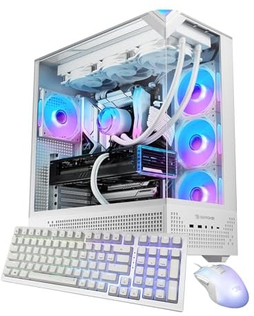 iBUYPOWER Element Pro Gaming PC Desktop Computer AMD Ryzen 7 9800X3D CPU, NVIDIA GeForce RTX 5070Ti 16GB GPU, 32GB DDR5 RGB 5200MHz RAM, 2TB SSD, Windows 11 Home, Gamer Keyboard and Mouse -EPWA7N57T01