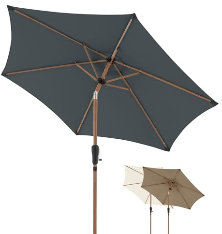 Doppler City Wood Balkonschirm, Mittelmast, 250 cm in verschiedenen Farben