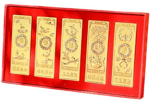 Zghhc 1 Set Aus Simulierten Antiken Goldbarren Aus Einer Legierung, Zehn Taels (10 Tael) Für Schmuckpräsentation Und Thematische Dekoration