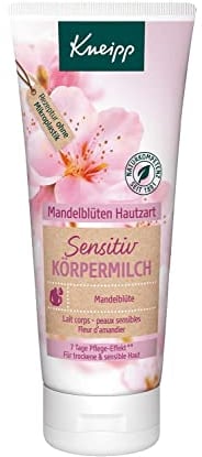 Kneipp Sensitiv Körpermilch Mandelblüten Hautzart - nährende Lotion mit reichhaltiger Sheabutter, Mandelöl & Vitamin E - natürlicher Pflegeöl-Komplex - für trockene & sensible Haut - 200ml