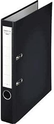 Centra Standard-Ordner (grauappe RC, mit PP-Folie kaschiert, A4, 5,2 cm Rückenbreite, Chromos) schwarz, 25 Stück