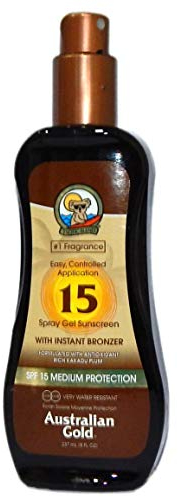 Australian Gold SPF 15 Spray Gel with Bronzer, 8 Ounce by Australian Gold
