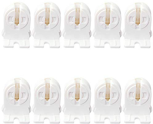 HERO-LED T5-HT-PC Light Tube Sockets, T5 Tube Light G5 Bi-Pin Base Tombstone Lampholders, PC Material, 120 Watts 600 Volts, UL Listed, 10-Pack