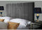 Portland Handmade Headboard Divan Bed Headboard | Plush Velvet Headboards for 5ft King Size Bed Frame | Elegant design with wooden material headboards for beds (Gray, 5ft King Height-36inch)