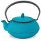 Théière en fonte Nanbu Tekki (ARARE – Type ronde), fabriquée au Japon, avec Infuseur, finition émaillée intérieure, théière, pot de couleur, interdiction de feu ouvert (600 ml/bleu)