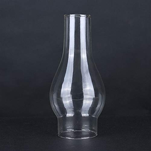 KOLIT Transparent Glas Öllampe Lampenschirm, Glas Schornstein von Petroleumlampe, Sturmlampe Winddichter Lampenschirm, Austauschbares Zubehör (Size : Small)