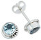 Ohrstecker 925 Silber Blau Topas hellblauer Stein Edelstein Ohrringe echt Silber Damen Sterling Silber Stecker Geschenk(MOS-028-62)