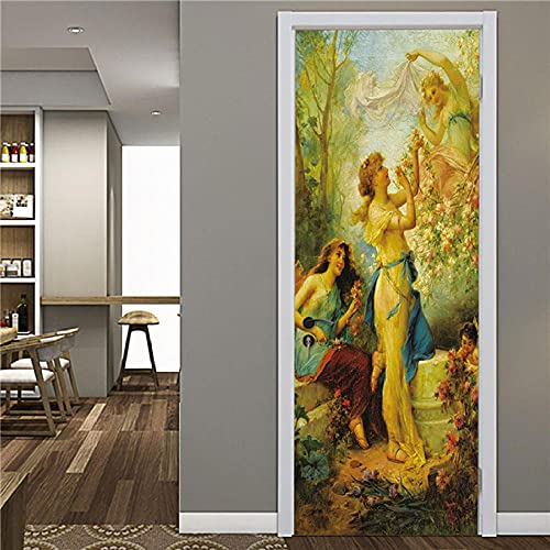 Türtapete Selbstklebend 3D 77X200 Engel Heiliger Türtapete Selbstklebend Türposter,Fototapete Selbstklebend 3D Pvc Türaufkleber Diy Türbild,Türfolie Poster Tapete