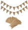 Aabellay 3 Stück 13 Wimpel Banner Girlande Sackleinen Stoff Wimpelkette Jute Stoff Dreiecks Flaggen Bunting Fahnen Vintage Wimpelketten Leinen für Hochzeit Party Geburtstag Dekoration