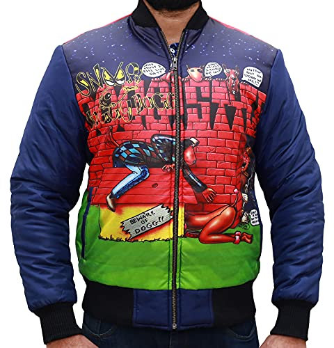 EU Fashions Snoop Doggy Dogg Doggystyle Bomberjacke für Herren, Bedruckt, nicht wasserdicht, L