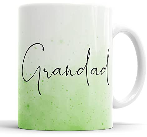 Faithful Prints Grandad Mug Watercolour Mugs for Grandad, Friend, Family Present, Birthday Gift, Christmas