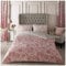 Rose Floral Easy Fit Duvet Cover Single Bed, Super Soft Vintage Flower Bedding, Reversible Quilt Sets, Pink