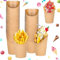 SIYINGSAERY 50 Stk Pommes Frites Becher Pommes Tüten Kraftpapier 14oz Pommes Einweg Becher Kraftpapier Becher Bubble Waffeleisen Tüten Pommestüten Braun Snacktüte für Waffeln, Pommes Frites, Popcorn