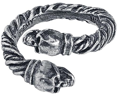 Alchemy Gothic Battle Ring Damen Ring Farbe Silber L-XL Zinn