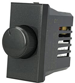 Regolatore Dimmer A Manopola 220V compatibile Con Axolute per supporti e Moduli da incasso Nero Grigio/Silver Bianco (Nero cod.34)