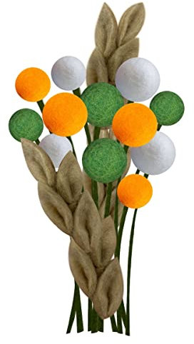 your castle Blumenstrauß aus 12 handgearbeiteten künstliche Filzblumen & 2 Ästen, fairer Handel, nachhaltige Filz Deko, realistische Kunstblumen, Filz-Floristik, Stoffblumen, Filzblumen-Set, Emilia