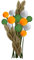 your castle Blumenstrauß aus 12 handgearbeiteten künstliche Filzblumen & 2 Ästen, fairer Handel, nachhaltige Filz Deko, realistische Kunstblumen, Filz-Floristik, Stoffblumen, Filzblumen-Set, Emilia