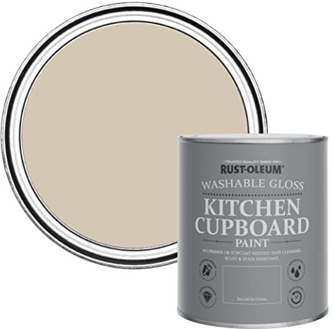 Rust-Oleum Beige Kitchen Cupboard Paint in Gloss Finish - Butterscotch 750ml