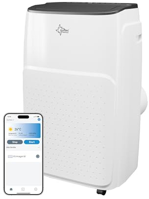 SUNTEC Mobiles Klimagerät Coolfixx 14000 BTU APP – Klimaanlage mobil und leise mit Smart App Steuerung – Entfeuchter für Räume bis 70 qm – Mobile Kühlung & Heizung für zuhause – 14.000 BTU