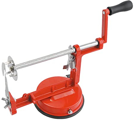 Manueller Spiral-Chipsschneider, Gedrehte Kartoffelchips-Maschine, Pommes-Frites-Gemüse-Schneidemaschine aus Edelstahl, Handgekurbelter Kartoffelchips-Schneider für Den Gewerblichen Haushalt