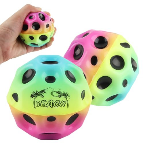 ACTOYS Moon Ball, 7 cm Bounce Ball Zur Dekompression und Entlüftung, Hohe Bounce Loch Ball, Kleiner Wasserball, Space Ball, Jump Ball, Ballkrater Erzeugen Beim Aufprall EIN knallendes Geräusch