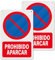 YIKIADA Señal Prohibido Aparcar 20 X 30 CM - Placa Advertencia de No Aparcar el Vehículo Metalica y Adhesiva - 2ud