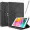 Netany Rotating Custodia per Samsung Galaxy Tab A 8.0 2019 (Sm-T290 / Sm-T295), con penna PU Pelle Flip Cover, con portapenne Supporto Rotazione 360 Protettiva Cover - Nero