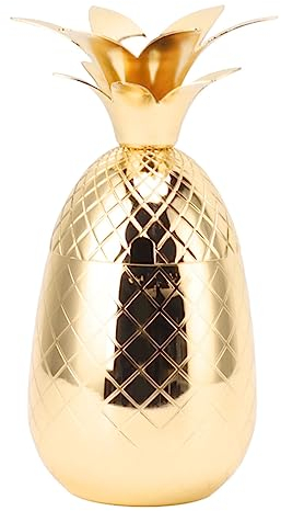 Cocktail-Shaker, Ananas-Form, Martini-Shaker, Edelstahl, Cocktail-Shaker-Set, Polierte, Glatte Oberfläche Für Die Hausbar(Gold)