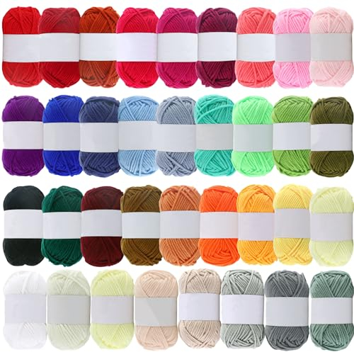 Yayatty Gomitoli di Acrilica 35x15g - Filato Lana Acrylico per Uncinetto e Lavori a Maglia (Colore 35)