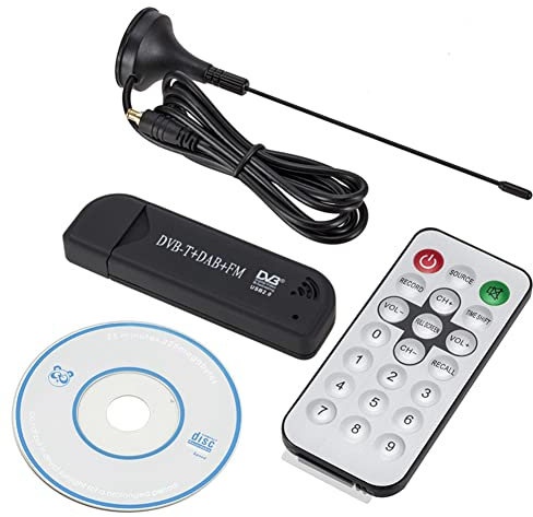 Lzeouean RéCepteur Tuner TV NuméRique USB2.0 DVB-T SDR + + FM Haute Qualité SDR TV Stick RTL2832U + FC0012