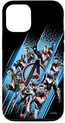 Hülle für iPhone 12/12 Pro Marvel Avengers: Superhelden mit Endgame-Logo