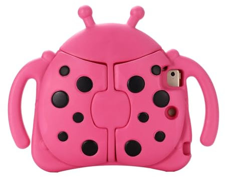 MINUUISCT Funda de silicona para iPad mini 5 4 3 2 Wi-Fi 2019 2015 Generación, funda suave de caricatura para niños compatible con iPad mini 5 4 3 2 Wi-Fi 2019 2015, funda protectora completa, rosa
