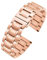 Bracelet de montre en métal for hommes, 20mm 22mm, for Seiko Timex Citizen Casio, extrémité incurvée, en acier inoxydable (Color : C Rose gold, Size : 18mm)