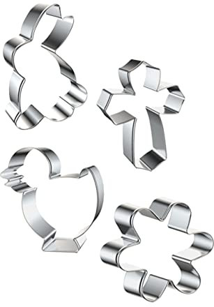 GAXIRE 1 Set Edelstahl Keksform Ostern Thema Keksformen Cartoon Kekse Formen Ostern Keksform Keksausstecher Für Küche DIY Keksformen Ostern Backformen Backwerkzeug