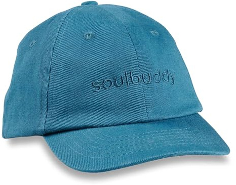 Soulbuddy Kinder Basecap – Jungen & Mädchen Kappe aus Baumwolle – Sonnenhut Kids – Geschenkidee – Gebogener Schirm – 3 Größen erhältlich – Farbe Petrol - Größe L