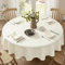 Softalker runde Tischdecke 160 beige abwaschbar Leinen Struktur Wasserabweisend Abwischbar Fleckschutz Tischtuch Tablecloth Deko für Outdoor Draußen Party Geburtstag Silvester Hochzeit Weihnachten