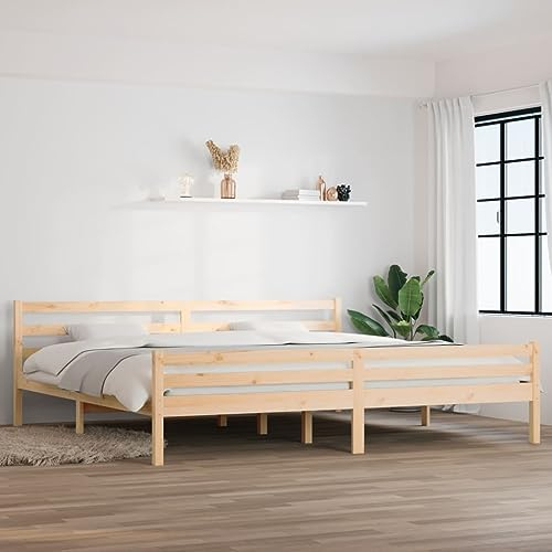 RAUGAJ Dieser Artikel- Bettgestell Massivholz 200x200 cm - Nizza
