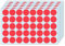 1000 Stück, 25mm - Klebepunkte Rot, Rote Punkte Aufkleber Sticker, Runde Punktaufkleber Markierungspunkte