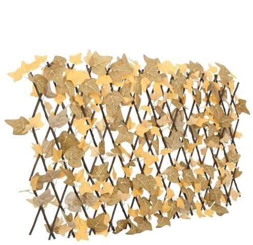 JUDYY Rankgitter mit Künstlichen Ahornblättern 5 STK. Orange 180x60cm, Rankhilfe, Spaliere Und Rankhilfen, Kletterhilfe Für Pflanzen, Rosenstütze, Tomatenturm, Kletterrosen - 366595