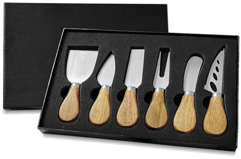 Chingcoo Juego de cuchillos para queso, juego completo de cuchillos de queso de acero inoxidable