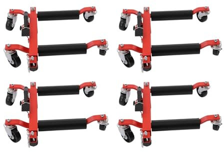 DGOINGPI crique Voiture Roue Dolly Voiture Patins véhicule positionnement hydraulique Pneu Jack Camion remorque Pick Up Dolly pédale 1500LBS Cric Auto