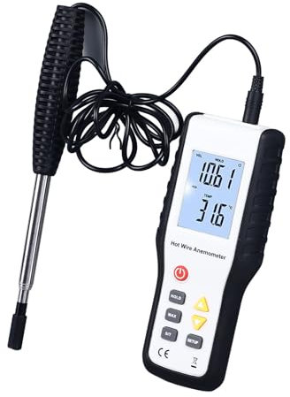 Thermisches Anemometer, LCD-Display, Tragbares Windgeschwindigkeitsmessgerät für Windgeschwindigkeitsmessung und Umweltanwendungen, Anemometer