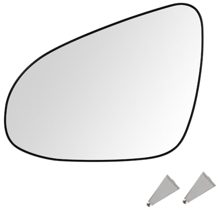 SENZEAL Spiegelglas Fahrerseite Beheizbar mit Trägerplatte für Toyota Yaris 2012-2019 87909-0D580 87908-0D590 Außenspiegel Glas Ersatz Links