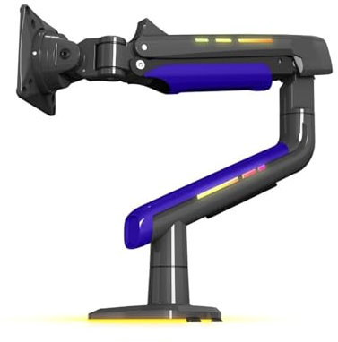 DRJBBODVQ Gebogener Fischbildschirm-Monitorständer, mechanischer Arm, RGB-E-Sport-Spielcomputer, drehbar, aufgehängt, erhöhter Ständer G60