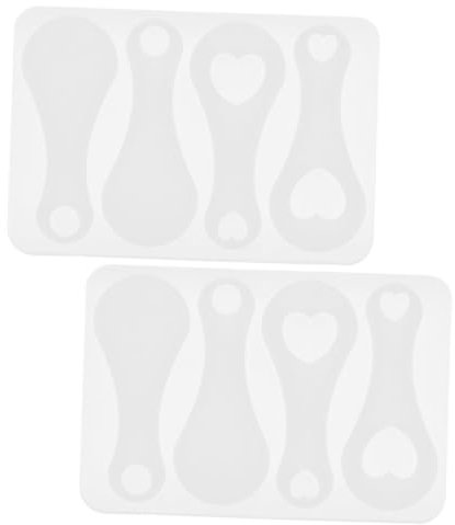 BESPORTBLE Moules En Silicone 2 Pièces Pour Jetons De Caddie Personnalisables - Moules En Résine Époxy Pour Bricolage - Création De Porte Clés Et Accessoires De Chariot