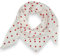 Musselin Tuch mit Herzen Dreieck Damen Halstuch Herzmuster Made in Italy 195x72cm Frühling Sommer Weich Leicht kuscheliger Baumwolle Schal (Rot)