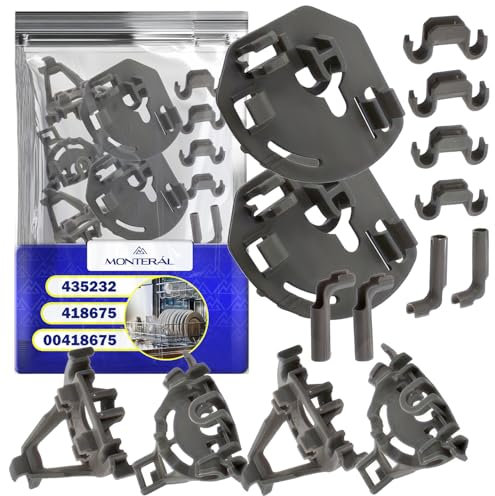Dishwasher Basket Bottom Fixing Kit with the Original Code 418675 00418675 for Bosch for Balay for Constructa for Siemens for Neff - Warranty 10 Years - MONTERAL