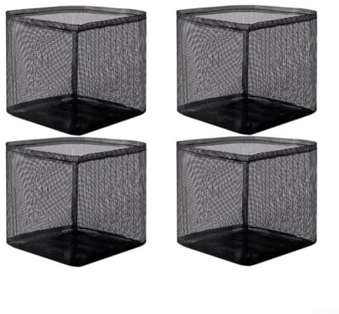 Besttoolifes Wasserpflanzen-Wachstumsbeutel, Lilien-Pflanztöpfe für Teich, 4 Stück, atmungsaktiver Stoff, schwarz, 17,8 x 17,8 x 17,8 cm, für drinnen und draußen (quadratisch)