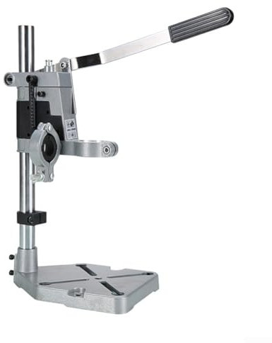 Zilimontt Adjustable Aluminium Drill Stand Holder For 38-42mm Electric Drills, For Precision Drilling Tool With Wide Base, Non-Slip Design, 330Mm Max Reach(Double hole)