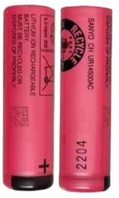 Batteria UR14500AC 3,7 V 740 mAh compatibile con Braun Oral-B Pro 2 Tipo 3766 S5 S6 S7 iO4 iO5 iO6 iO7 iO9 iO8 iO10 Spazzolino elettrico con piedini di saldatura Testa piatta(Flat Head,2pcs)